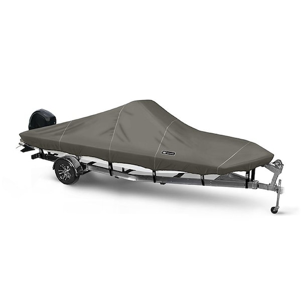 Eevelle Boat Cover ALUMINUM V JON Center Console, Outboard Fits 21ft 6in L up to 96in W Charcoal WSAVJCC2196B-CHL - main